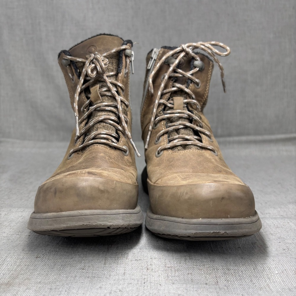 Bogs Freedom Lace Brown Leather Waterproof Lined Winter Boots Zip Up Women's 7 - Picture 4 of 11